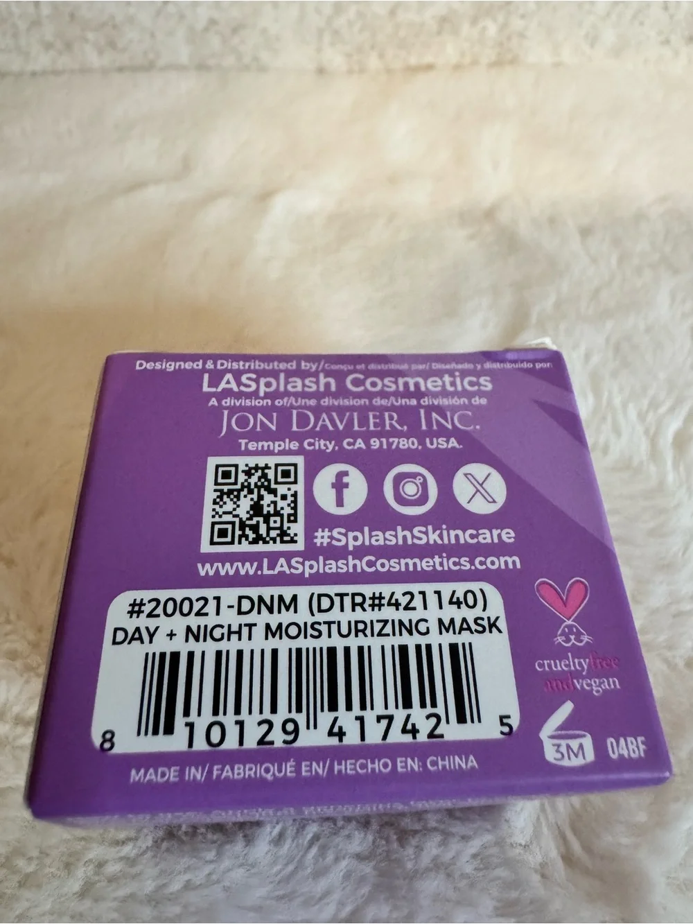 Splash Day + Night Moisturizing Mask – Purple